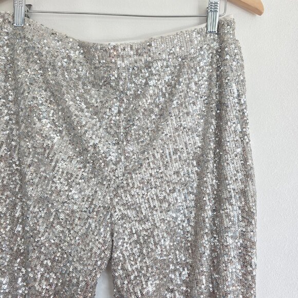 Cable & Gague Sequin Gold Pant Trousers Party Outfit Concert Date night - Picture 2 of 10